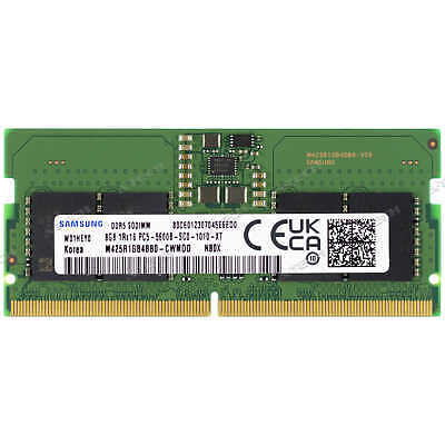 Samsung 8GB 1Rx16 PC5-5600 SODIMM DDR5-44800 Non-ECC Laptop Samsung 8GB 1Rx16 PC5-5600 SODIMM DDR5-44800 Non-ECC Laptop