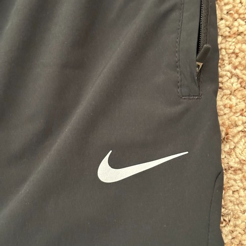 Nike Dri-Fit Pantalone Running Donna S Nero Pull On Zip Tasche Riflettente - Foto 5 di 15