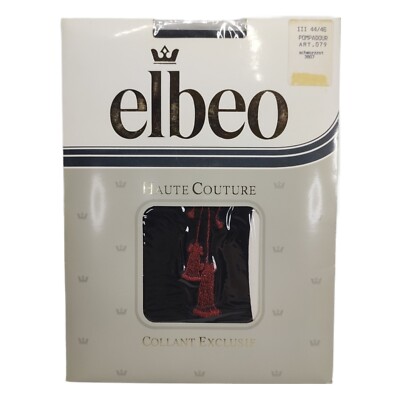 Elbeo Strumpfhose Pompadour Gr. 3/III / 44-46 Art. 079 schwarzrot 3807 NEU & OVP
