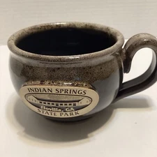 Indian Springs Flovilla, Ga State Park Souvenir Coffee Mug Sunset Hill Stoneware