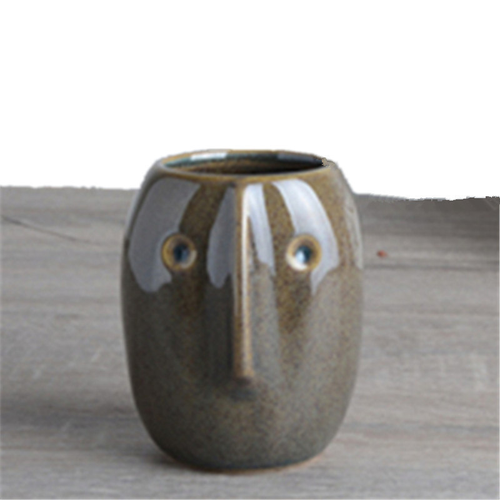 10cm Man Face Vase Mould Concrete Plaster Planter Pot Making Molds DIY