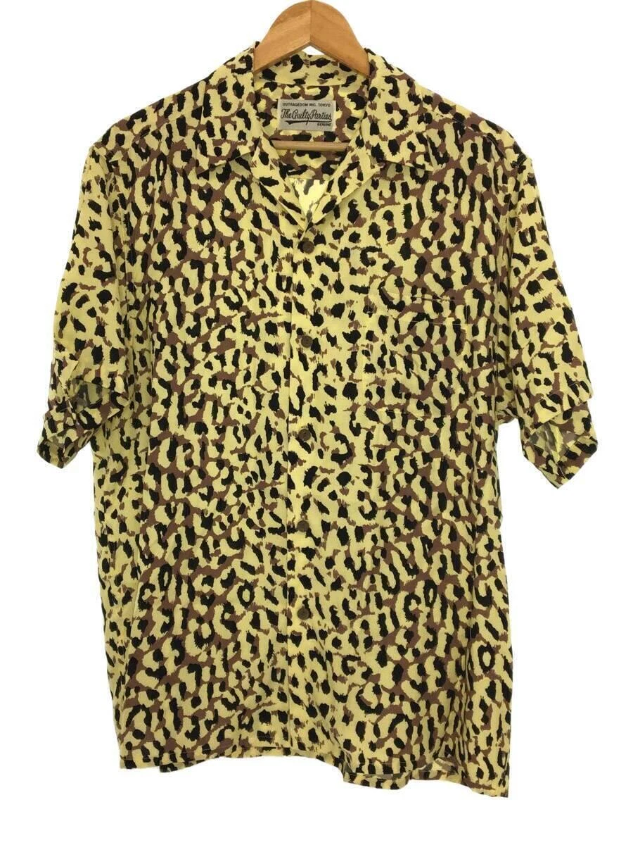 Wacko Maria Hawaiian Shirt Leopard Yellow Rayon Size M Used From