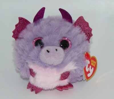 New! Ty Beanie Balls SPARK Purple Dragon 3