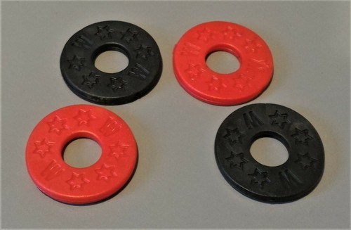 2 Pair of Rubber Guitar Strap Safety Locks. Black and/or Red, NEW, FREE POSTAGE! - Picture 4 of 12