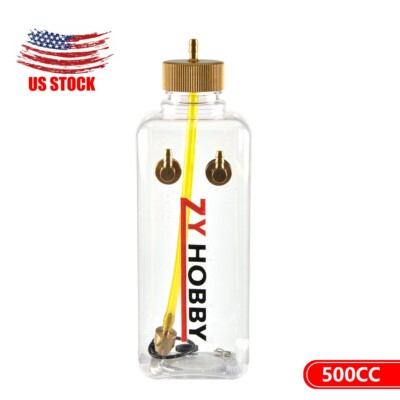 #ad 1pc 500CC ML Transparent Plastic Fuel Tank Oil Box for Gas Airplane RC Model $15.59