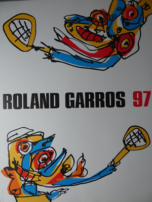 Antonio Saura - Roland Garros 1997,  Farboffsetlithografie