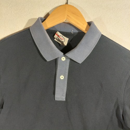 Prada Men's Polo Shirt Size Large Navy Blue Short Sleeve - Picture 2 of 8