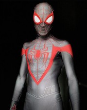 Upgraded PS5 Miles Morales Spiderman Jumpsuit Cosplay Costume Bodysuit Halloween
