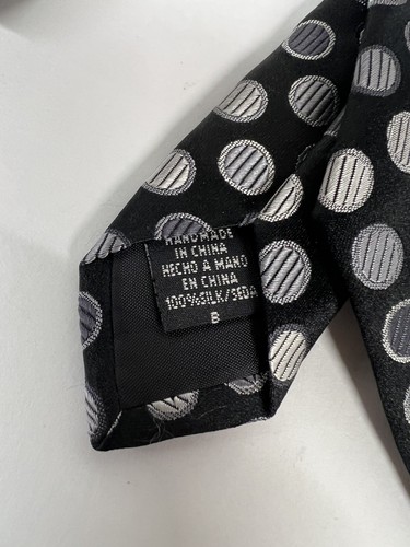 Geoffrey Beene Men's 100% Silk Neck Tie Polka Dots Blue Multicolor EUC - Picture 4 of 7
