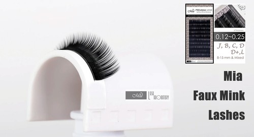 Individual Eyelash Extensions Faux Mink Lashes Semi Permanent J B C D DD L Curl - Picture 3 of 12
