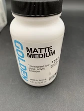 One 8 Fluid Oz Matte Medium  Translucent Low Gloss Acrylic Extender Series