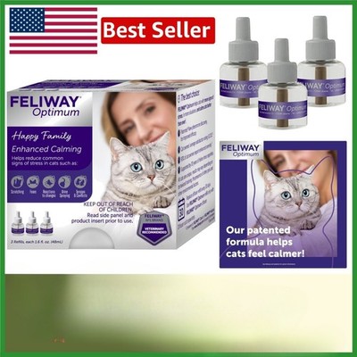 Premium Calming Refills 3x48ml- Reduces Stress in Cats & Kittens Feliway Optimum