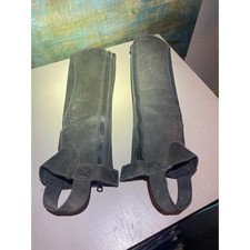 Ariat Scout Chap ST Black Leather Equestrian Half Chaps 10035225 Size ST