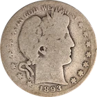 1893-S Barber Half Dollar