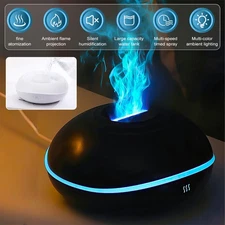 Aroma Humidifier Essential Oil Diffuser 3D Volcano Flame Mist Air For Home Decor