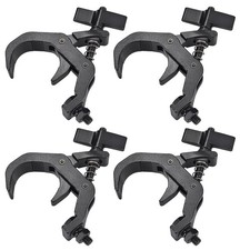 4PCS HiLite Heavy Duty Truss Clamps for Moving Head LED Fixtures - 330lb Black