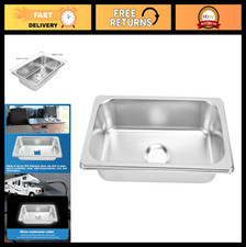 Stainless Steel Bar Sink 10.43"x6.38" Drop-in Undermount RV Sink Single Bowl