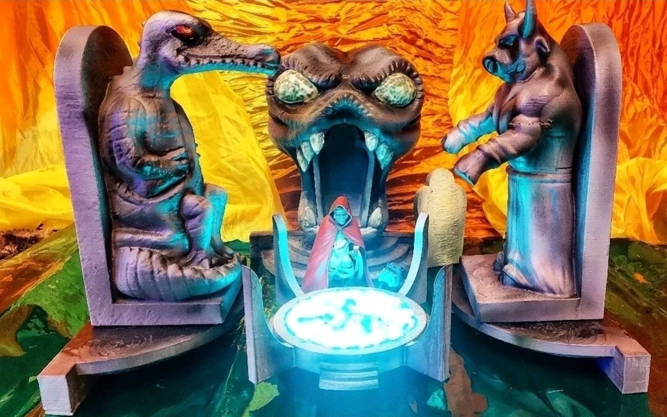 3D-печатный игровой набор Thundercats Mumm-Ra's Tomb Fortress со светодиодной подсветкой светится в темноте - Изображение 2 из 4