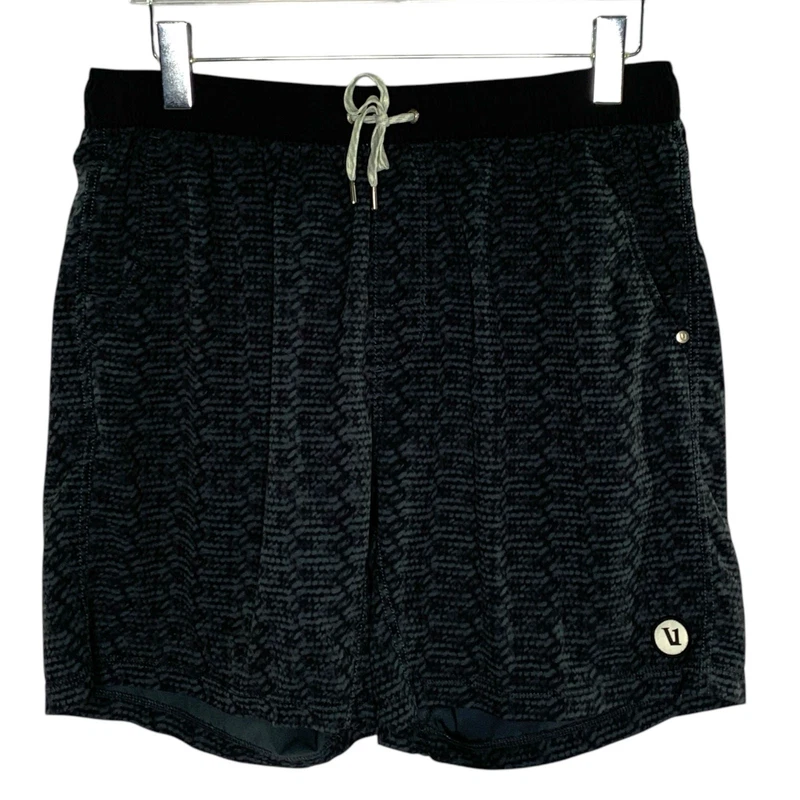 vuori geometric print kore gym sports running flaw shorts