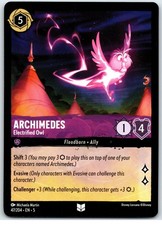 47 Archimedes - Electrified Owl - Uncommon 2024 Disney Lorcana Shimmering Skies