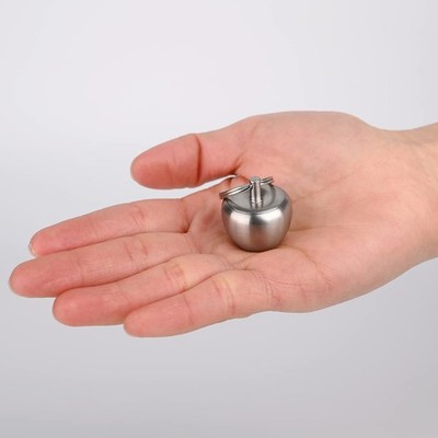 NHDT HN02 Stainless Steel Keychain Pill Holder, 0.96in 1in, Silver