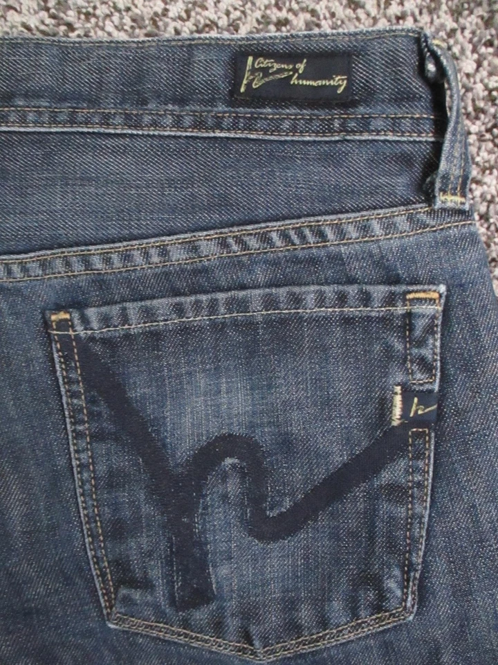 Citizens of Humanity Evans Jeans Mens 29 Relaxed Button Fly 606 USA Denim 30x26 - Image 3 of 4