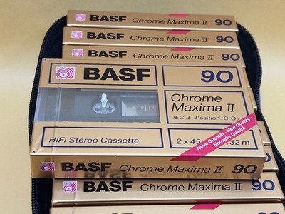 BASF CHROME MAXIMA II 90   10PACK   Blank Audio Cassette Tape (Sealed) New!