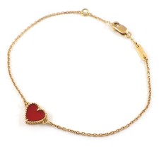 Van Cleef & Arpels Bracelet Sweet Alhambra Heart VCARN59L00 Carnelian 750RG