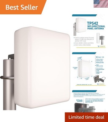 High-Gain 13dBi Dual-Band Outdoor Directional Antenna for WiFi Signal Boosting