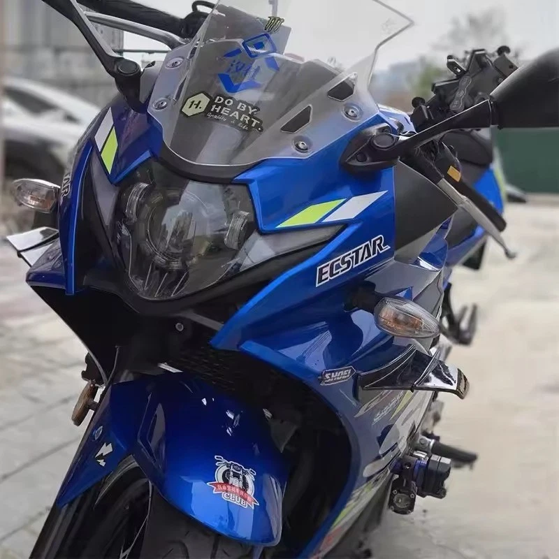 1 par de alerones laterales para motocicleta kit de alerón de fibra de carbono brillante Foto 3 de 4