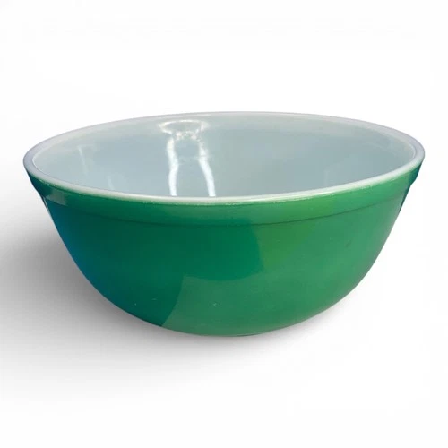 PYREX 403 Green Mixing Nesting Bowl 2½ qt Primary Colors Vintage Made In USA (2)