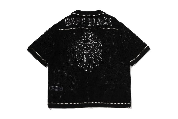 BAPE レザー APEHEAD ②ケース ☆新品・未使用 BAPE BLACK 2 HEADED BAPE CROCHET SET #1 Black, Beige 1M20-132-301