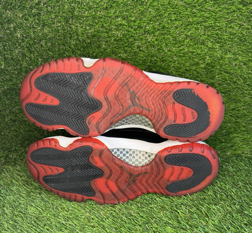 Buty męskie Nike Air Jordan 11 Retro Bred 2012 rozmiar 10 378037-010 czerwone czarne OG ALL - Zdjęcie 6 z 7