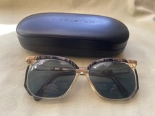 Vintage Cazal Sunglasses Frames Mod 333 Gold Marble Square Germany 57-14-140