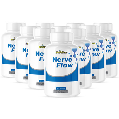 Nerve Flow- Nerve & Brain Health Support- 10 Bottles- 600 Capsules