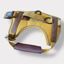 Durable Adjustable Dog Harness With Handle. Size Small. Yellow.