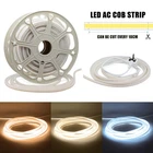 220V-240V Seamless Spotless COB LED Strip Lights IP65 High Density Flexible Tape