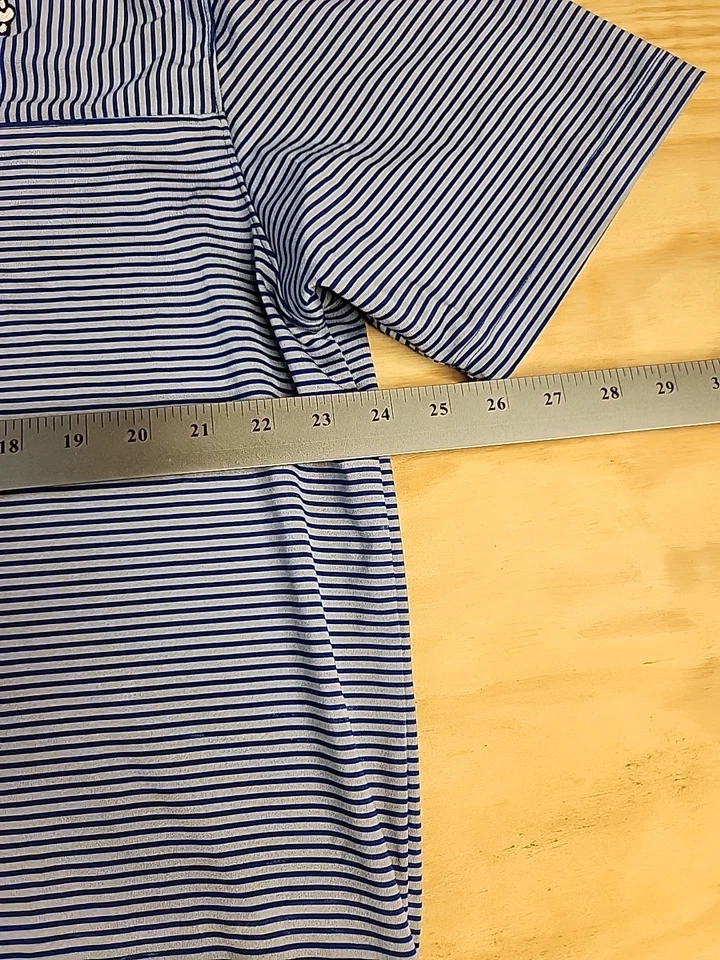 Gonzaga Bulldogs Blue Striped Under Armour Lightweight Polo Shirt Mens XL - Image 3 of 4