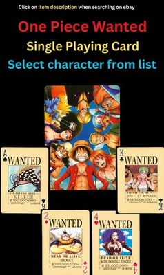 One Piece Wanted Anime Spielkarte Einzelkarte - Charakterliste auswählen - ZV 76