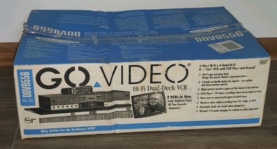 GO VIDEO DDV9556 DUAL DECK VHS VCR RECORDER PLAYER COPIER VINTAGE NEW OPEN BOX