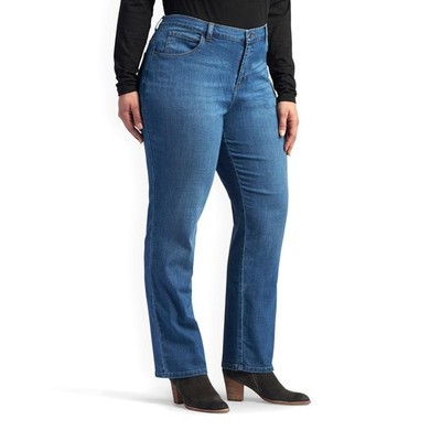 Lee Damen Relaxed Fit Straight Leg Jeans Meridian Größe 4 Kurz