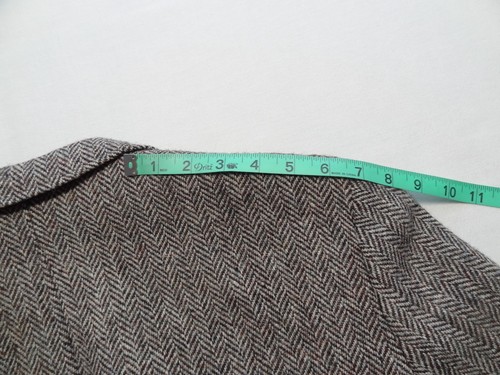 Orvis 40 Harris Tweed Harringbone Blazer Sport Coat Leather Elbow Patches VTG - Bild 9 von 14