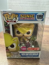 Funko Pop! Super Sonic w/ Emeralds Flocked- Sonic the Hedgehog Target Exclusive