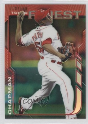 2014 Topps Finest Green Refractor 159/199 Aroldis Chapman #71 0a1