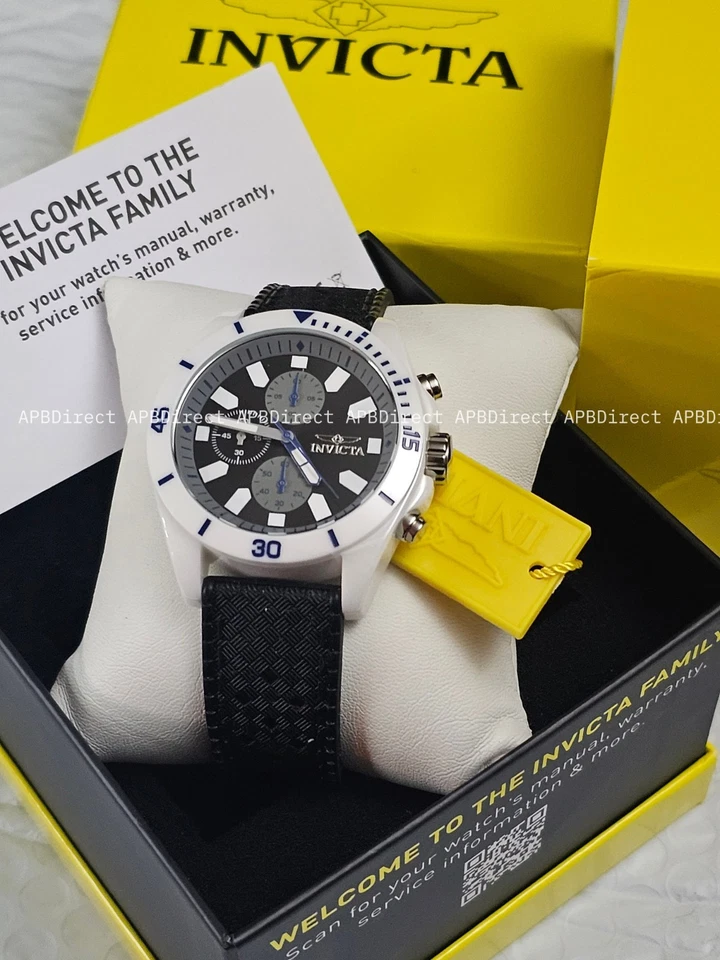 Invicta - Reloj Hombre CERÁMICA Caja Blanca / Correa y Esfera Negra Cronógrafo 1/10  Foto 2 de 4