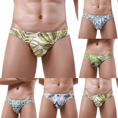 Herren Badeslip mit Gummizug Low Rise Schnürdruck für Strand A B C D E