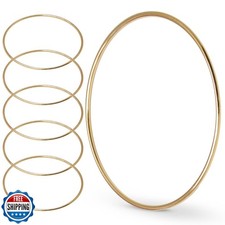 PHITUODA 10pcs 4 Inch Dream Catcher Rings Gold Metal Rings Floral Hoops Metal