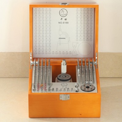 Watchmaker Staking Set Precision Punch&Anvil Bench Tool Kit for Pressing Hands