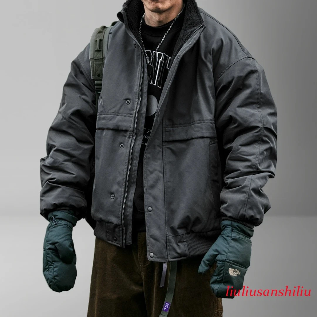 Winter Fleece Jacket For Men Heavyweight Workwear Stand Collar Oversized Vintage
Opens in a new wind