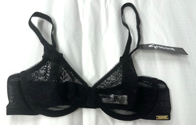 Neu! Gossard Glossies 30B Plunge-BH schwarz Spitze ungepolstert Bügel